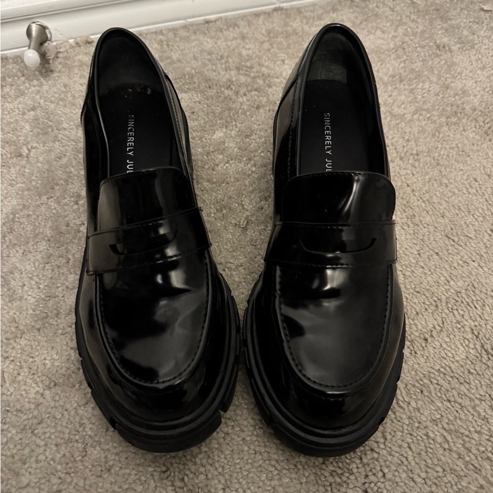 Sincerly Jules Black Loafers for Women